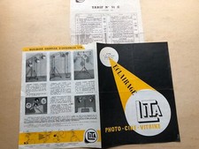 depliant PROJECTEUR LITA  THEATRE LAMPADAIRE CINEMA PHOTOGRAPHE(GRAS/CREMER)