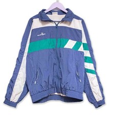 Anorak Vintage Bleu Et Blanc