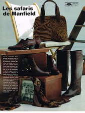 PUBLICITE ADVERTISING 074  1993  MANFIELD   chaussures bottes sacs LES SAFARIS