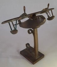 ANCIEN MAQUETTE DE AVION EN LAITON.