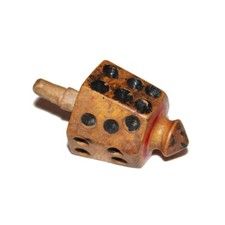Ancien jeu de comptoir de bistrot toton / toupie / dé en bois