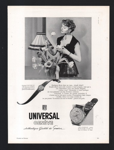 Publicité 1954 montres - publicité,