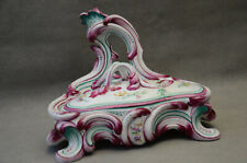 ENCRIER ROCAILLE EN FAIENCE DE ST CLEMENT DANS LE GOUT D'EMILE GALLE VERS 1880 