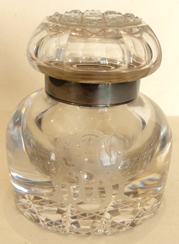 Ancien encrier cristal de - ancien,