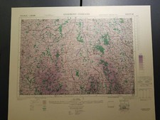 1944 Armée Américaine Aeronautic Topo Carte Clermont-Ferrand France 1: 250,000