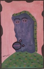 Tableau huile art populaire