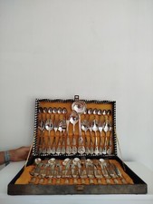 Ancienne Ménagère Signée A.P. Cadeau Marriage Années 70s Métal Argenté