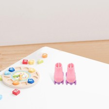  3 Pairs Maisons De Poupées Patins À Glace Roulettes Miniatures Accessoire