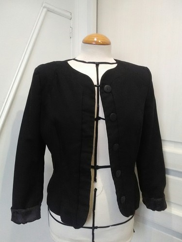 Veste courte noir camaïeu - courte,