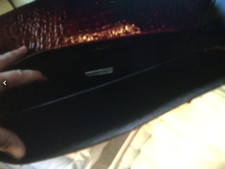 Trousse tube vintage Tann’s daim vert . bon état .(LI )