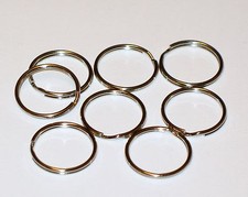 LOT DE 6 ANNEAU PORTE CLE EN METAL ARGENTE 25MM NEUF