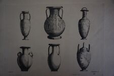 PEQUEGNOT 1819-1878 GRAVURE XIX VASE ORNEMENT VERSAILLES BAROQUE  MYTHOLOGIE j