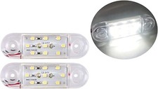 2x 24V 9 LED Blanc Transparent