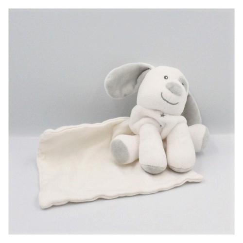 Doudou chien blanc - , gris