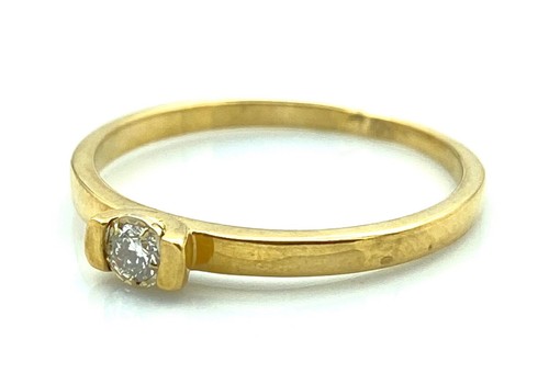 Magnifique bague solitaire - bague, or