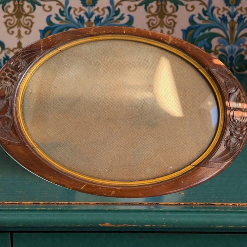 Ancien cadre photo ovale - , art