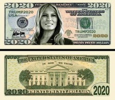  MELANIA TRUMP BILLET 1 MILLION DOLLAR US ! 2020 1ère Dame First Lady Donald USA