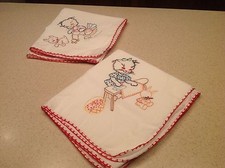 Vintage Embroidered Dish Tea