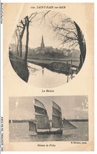 AWXP8-0562-50 - SAINT-PAIR-SUR-MER - La rivière - Bateau de peche