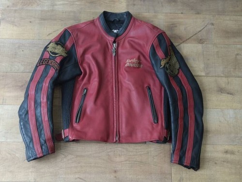 Veste cuir vintage harley - cuir,