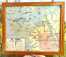 ancienne carte géographie Rossignol  loire seine