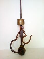 PESON DE BOUCHER 160 KG MAXI BRONZE ET METAL XIXé OUTIL ANCIEN ART POPULAIRE 