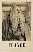 Affiche Tourisme France DIJON - LE PUITS DE MOISE Années '50 - 62x99 cm