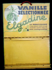 * PLAQUE Présentoire publicitaire Patisserie " ELGADINE " sérigraphiée  - 1950