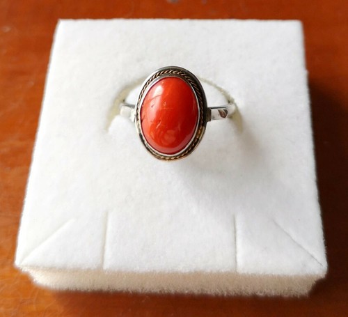 Bague corail taille - bague, sur