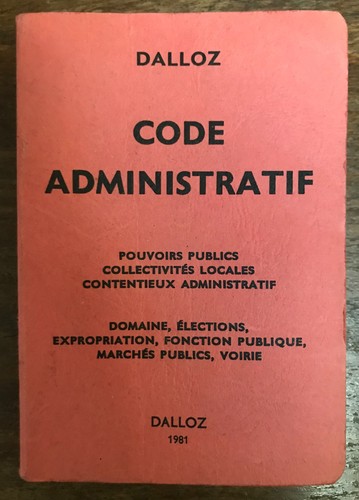 Code administratif dalloz 1981 - administratif,