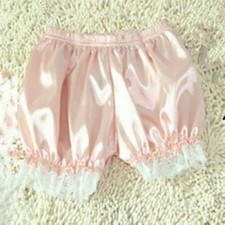 Femmes Dentelle Satin Citrouille Bloomers Sous Culotte Slip Lolita Short Blanc