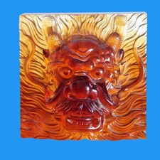 Sculpture cristal d’art pâte verre signée Tittot tête de Dragon Chine