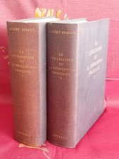 La Civilisation et la Révolution Française, Tomes 1 et 2 A. SOBOUL 1970 Arthaud