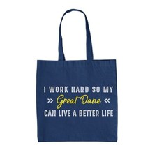 I Travail Rigide Pour My Dogue Allemand - Toile Sac - Greatdane Chiot Chien