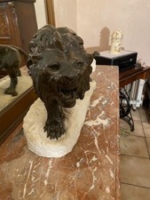 sculture en bronze Lion rugissant de TF Cartier
