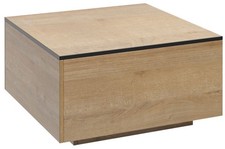 Table Basse Frida Table De Salon 80X80Cm Chêne Riviera Noir