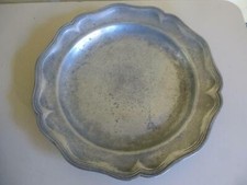 Assiette ancienne plat etain - ancienne,