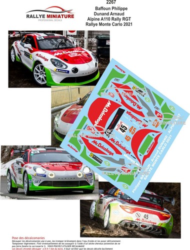 Decals ref 2267 alpine - decals, 1/24