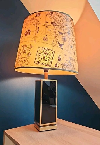Grande lampe laiton dore - laiton, et