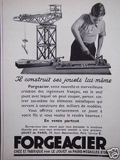 PUBLICITÉ JOUETS FORGEACIER IL CONSTRUIT SES JOUETS LUI-MÊME