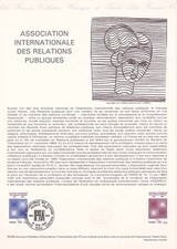 Document philatélique 1er jour 20- 1980 IPRA Relations Publiques