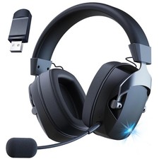 Écouteurs Gaming Sans Fil Bluetooth 2.4GHz Stéréo Micro Casque PS4 PS5 PC