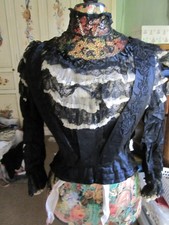 Ancienne blouse soie et dentelles vers 1900