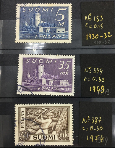 Lot timbres finlande suomi - 3,