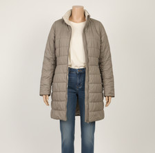 Doudoune / anorak femme réversible manteau matelassé avec ceinture poches taille