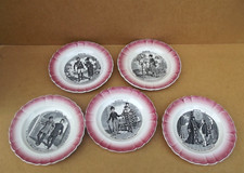 5 assiettes parlante devinettes Sarreguemines Digoin Faience no Creil Montereau