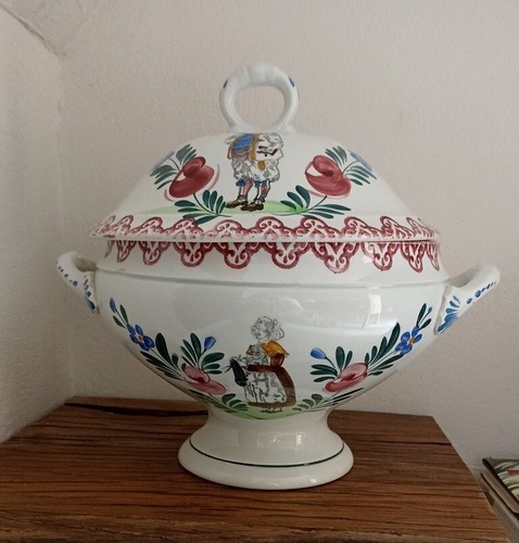 Soupière ancienne faïence - soupière,