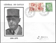  LIBERATION ... DEUIL du Général De gaulle sur ENV...Obl.. du jour de son Décès