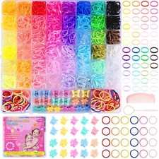 46 Couleurs Kit d'Accessoires pour Cheveux pour Filles avec Bandes Élastiques...