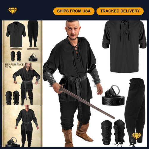 Men renaissance costume set - renaissance,